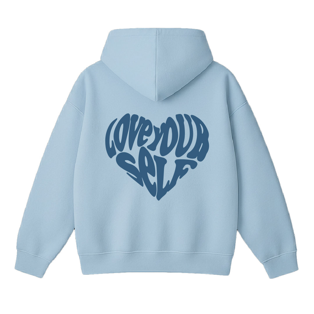 LOVE YOUR SELF HOODIE-(BLUE)